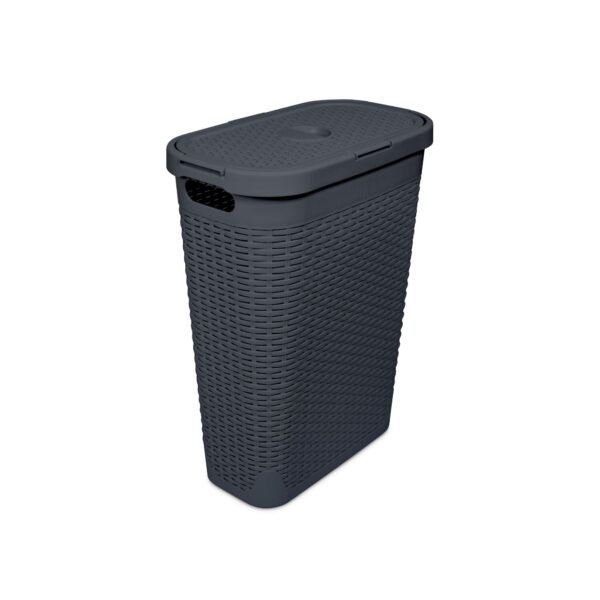 40L Rattan Effect Slim Hamper