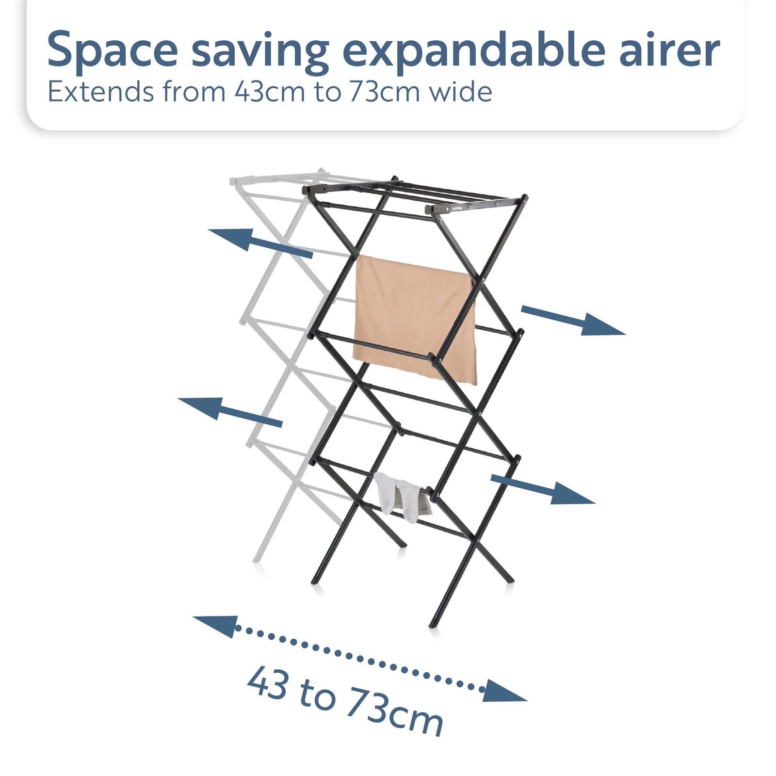 Minky 3 Tier Space Saver Extendable 8m Clothes & Laundry Airer - Image 3