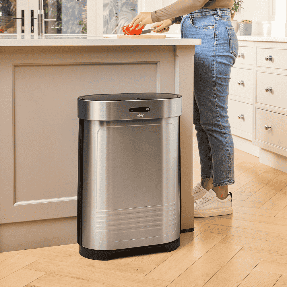 Minky 55L Stainless Steel Sensor Bin with Liners - Image 2